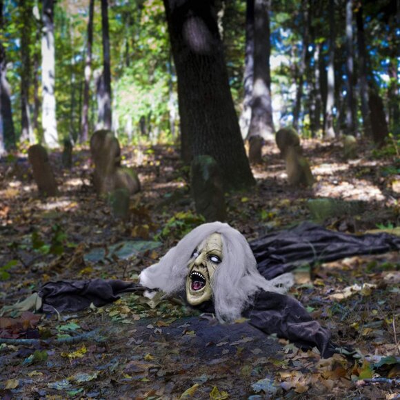 Halloween Graveyard Garden Zombie Groundbreaker Haunted House Props Decor - Picture 4 of 7